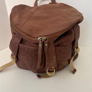 Lucky Brand Brown Backpack with Gold Accents
